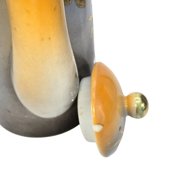 Antique Japanese Porcelain Teapot With Hand-Painted Bamboo & Flower Motif JE326 - Picture 6 of 9